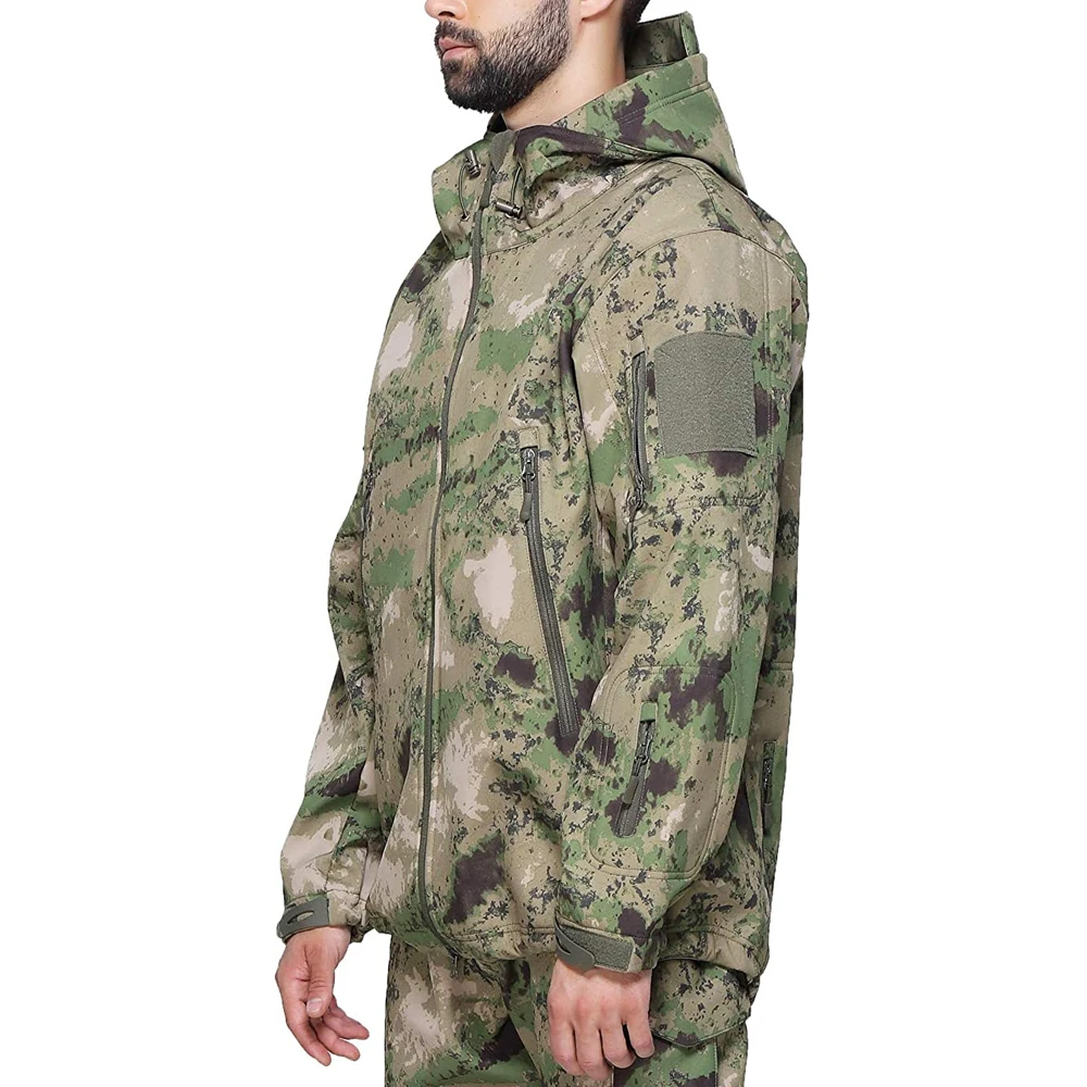 Professional Factory High Quality Custom Hunting Jacket for Duck Hunting/custom Camo Jacket for Men Soft Shell Fabric 20 Pcs