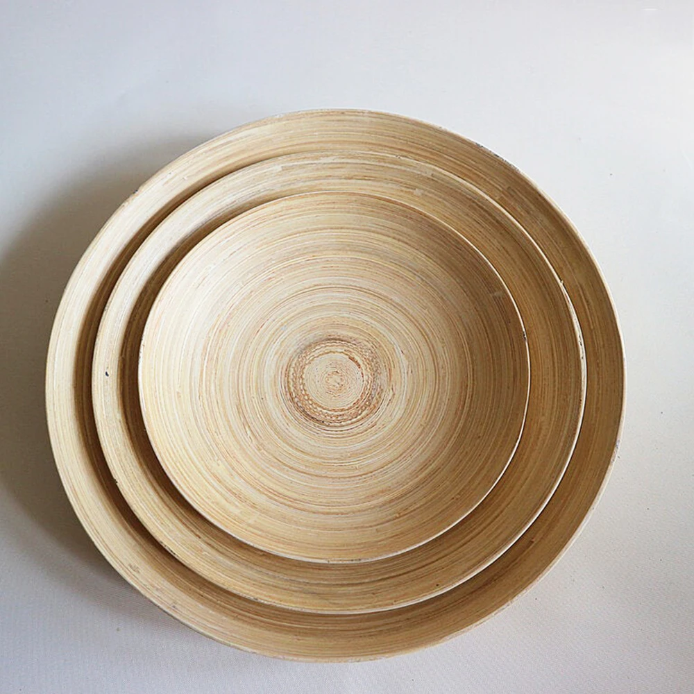 Wholesale Vietnam Bamboo Plate 3 Sizes | Unique Elegant Dishes for Food and Snacks, Dinning and Wedding Party