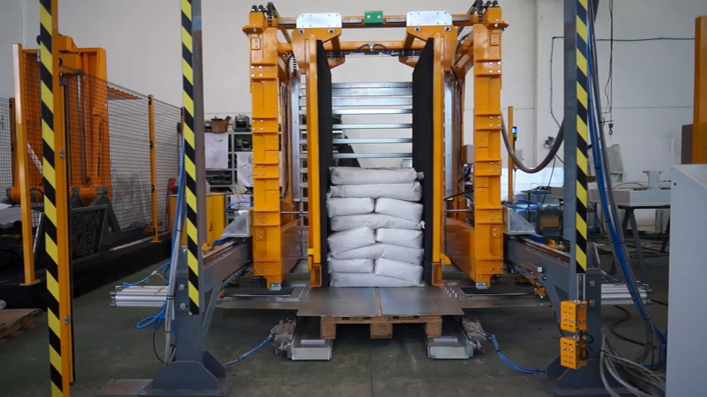 Лучший Качественный станок для укладки поддонов, стационарный станок для укладки поддонов для пищевой промышленности