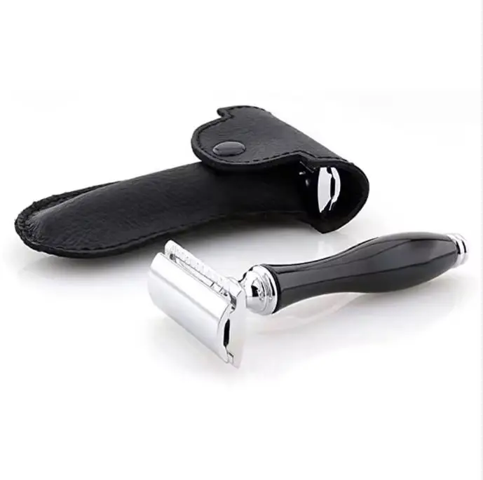 Professional Metal Handle Double Edge Safety Razor With Brush Shaving Kit Shaving Mens Razor