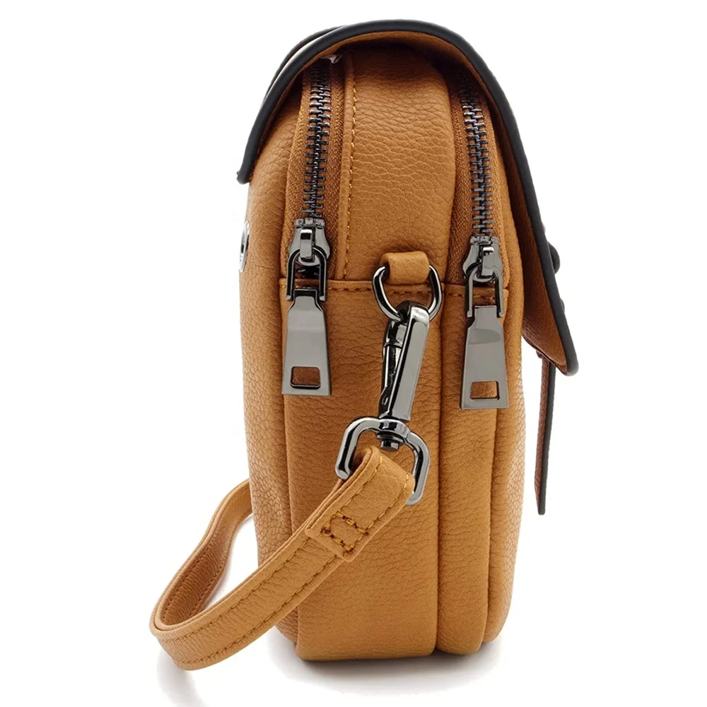 Small Crossbody Bag Cellphone Purse for Women, Leather Purse Shoulder Bags Small Bag Metal Button Custom Designs