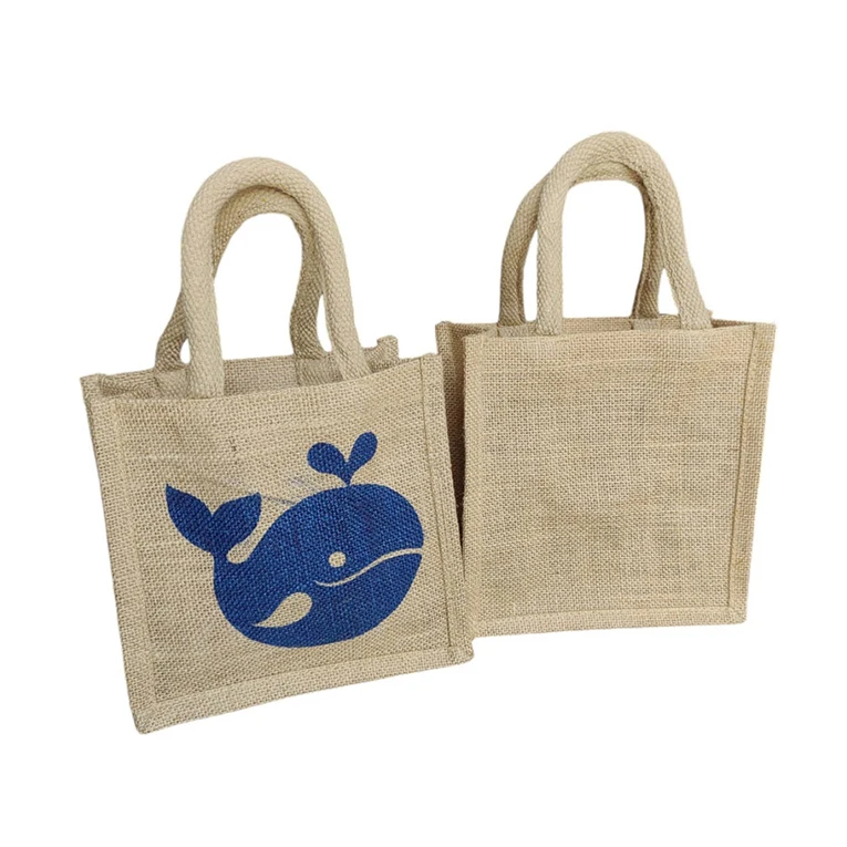 Best Selling Small Jute Bag with Custom Printing Premium Quality Soft Hardness for Makeup Directly from Indian Manufacturer