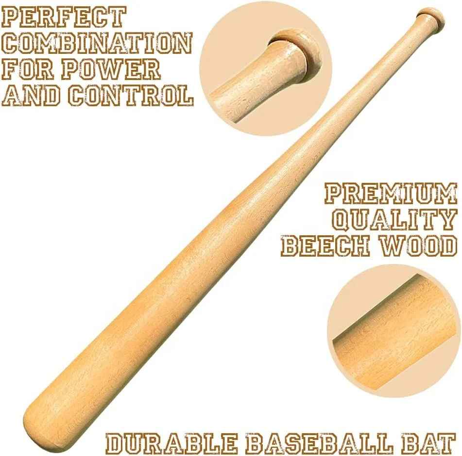 Cheap Custom Professional Training Solid Beech Wooden Base Ball Bats inflatable Softball Rounder Wood Composite baseball bat