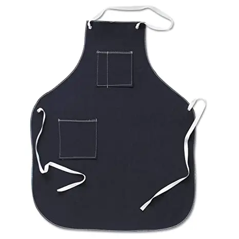 Custom Retro Denim Apron Women Restaurant Uniforms Hotel Bar Cotton Staff Adjustable Work Denim Aprons Wholesale for Men ODM