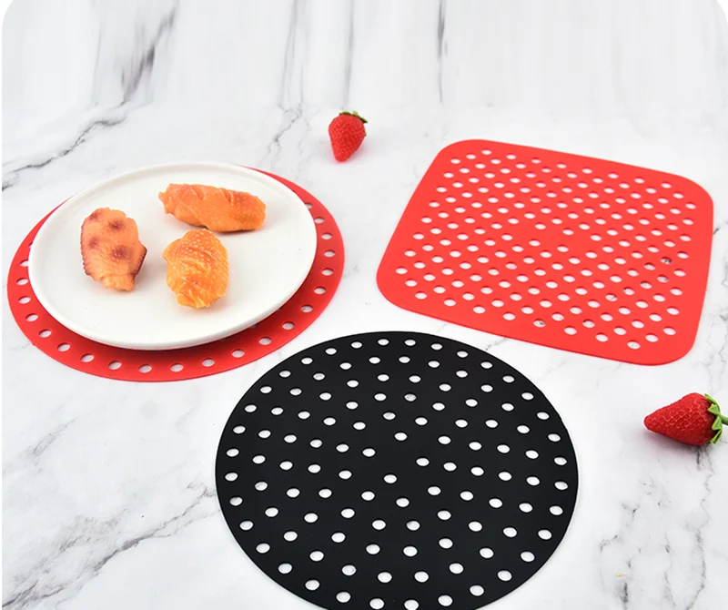 Oil Proof Airfryer Accessory Round Square Liner Forro De Freidora Aire for Parchment Paper Replacement Silicone Mat Air Fryer