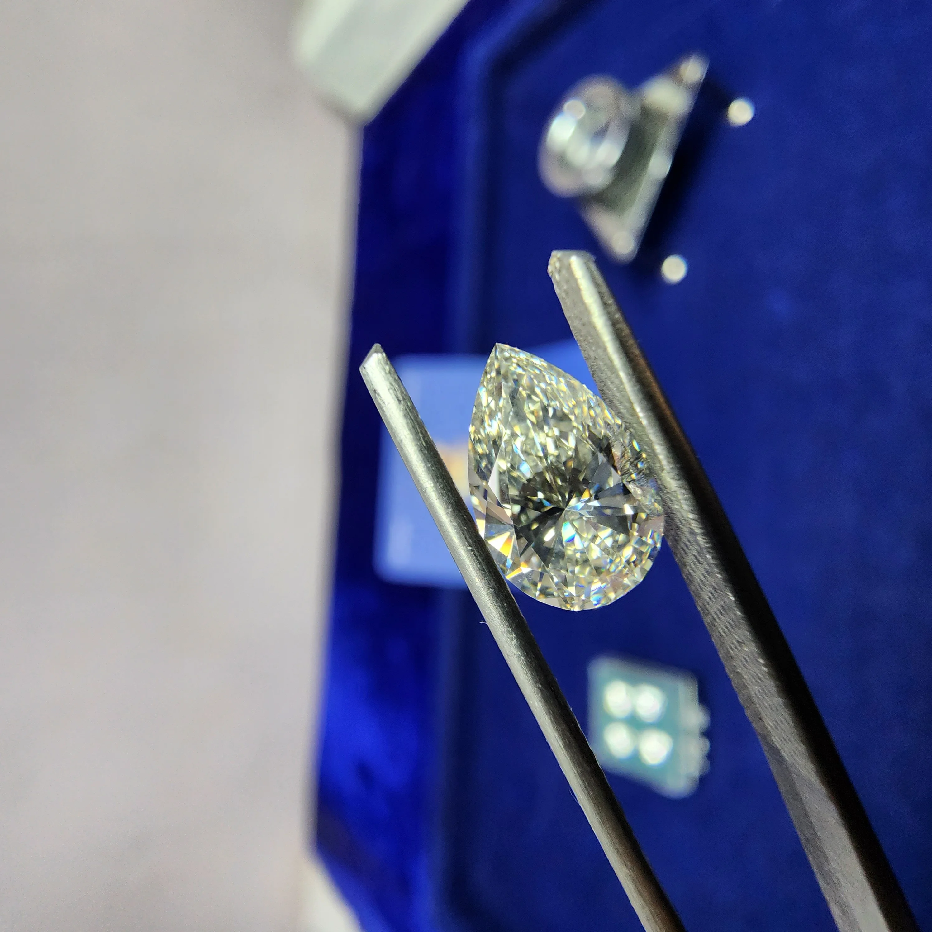 1ct 1.5ct 2ct 2.5ct All Size Pear Cut Lab Diamond IGI Certified Fancy Cut HPHT CVD Pear Shape Lab Grown Diamond