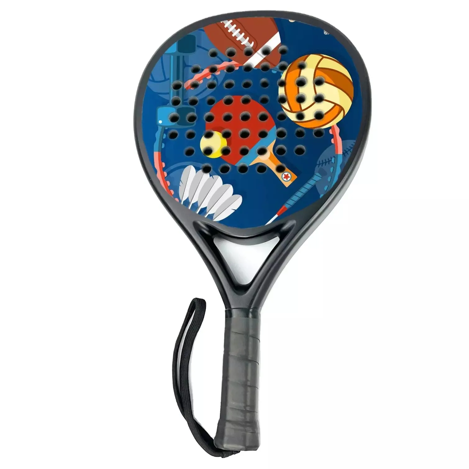 Professional Customizable 17 Degree 12K Carbon Fiber Paddle Racket with Nylon Net for Beach Tennis Sports Best Price