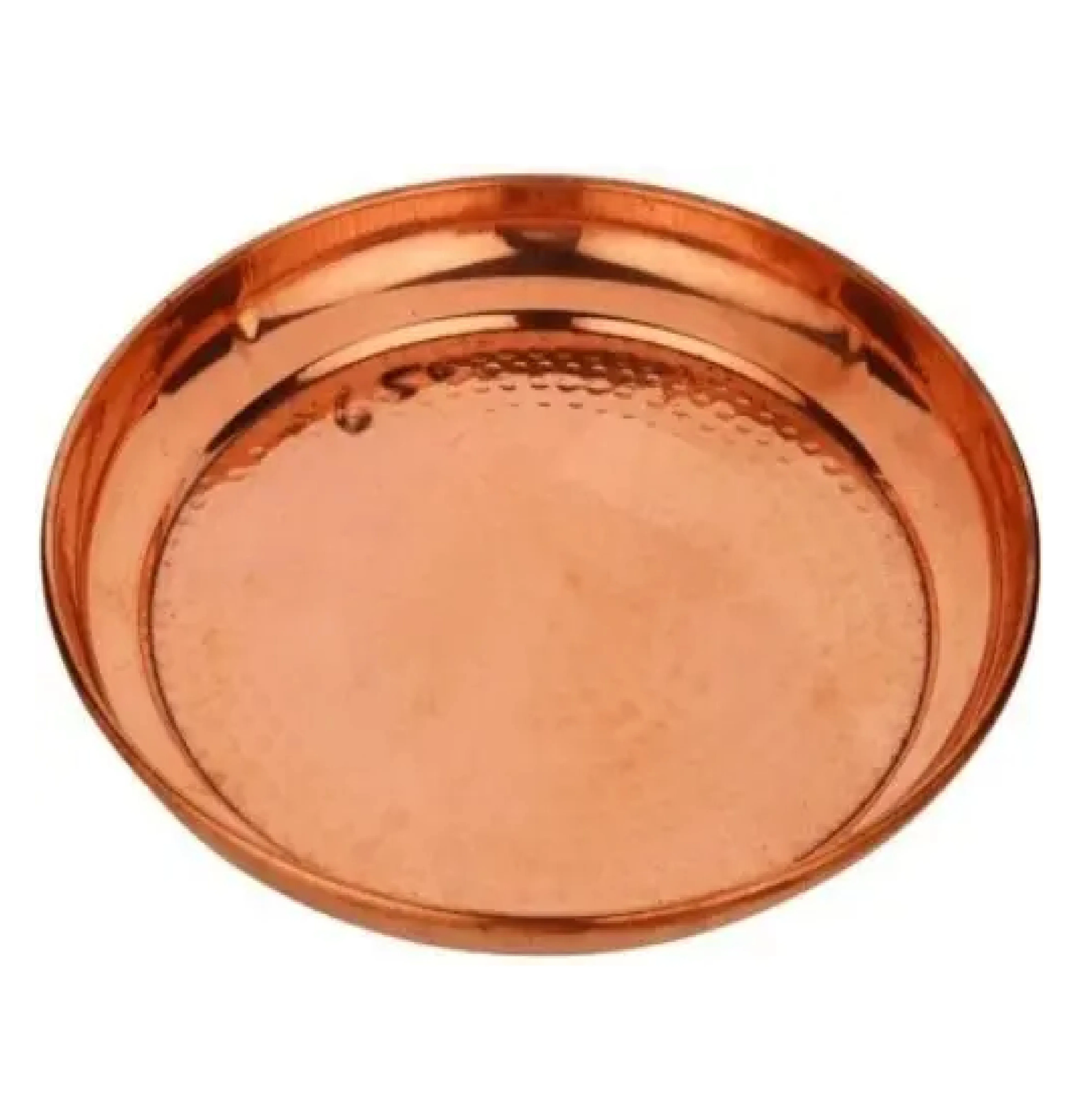 Copper Hammered Serving Plates Wholesale Copper Metal Serving Plates Indian Made Copper Serving Plates