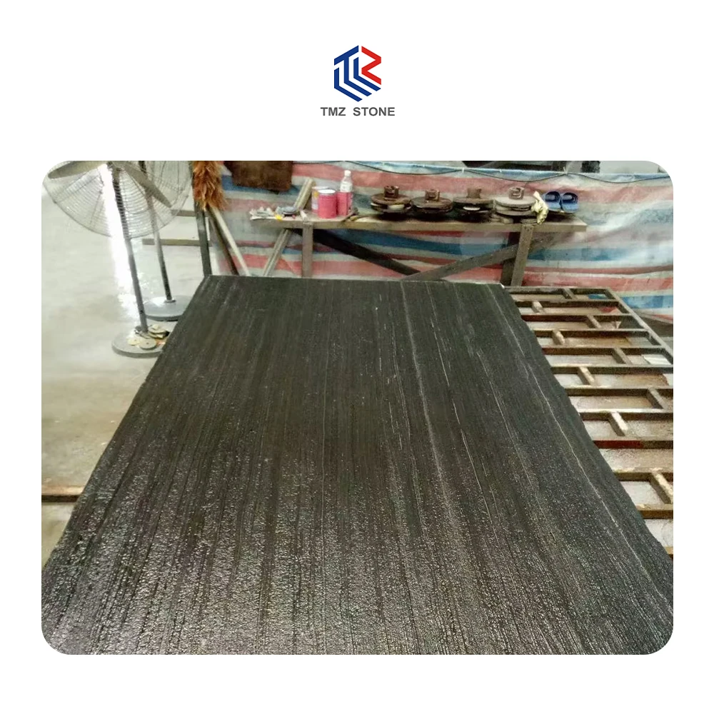 TMZ ODM OEM Manufactory Glazed Natural Ebony Black Marble slabs for kitchen countertop and floor cut to size