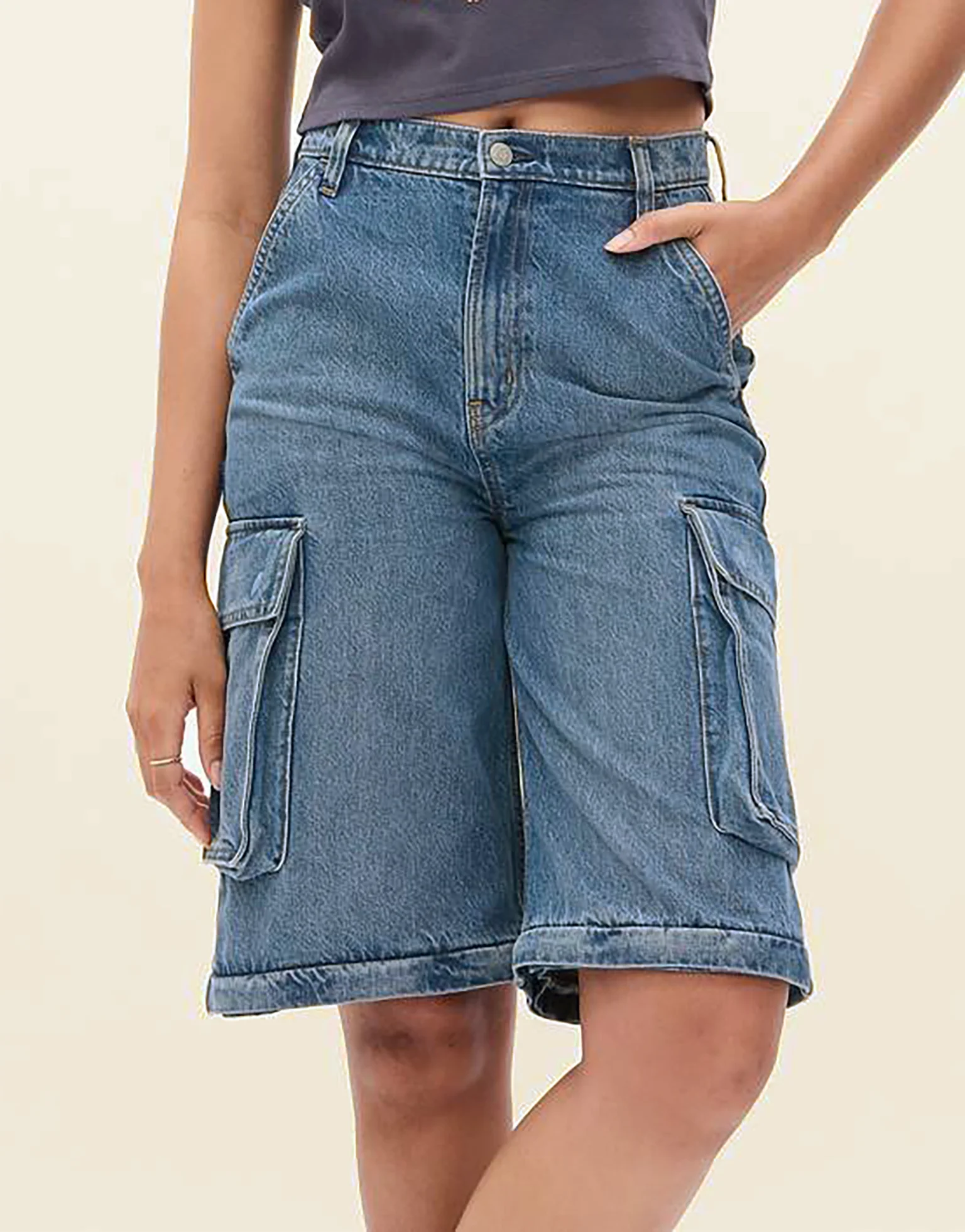 2024 Trendy Convertible Cargo Jeans for Women Wholesale Fashionable Cargos