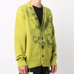 Sweater Men Knit Streetwear Unisex Mens Knitted Design Wholesale Winter Oversized Custom Cardigan