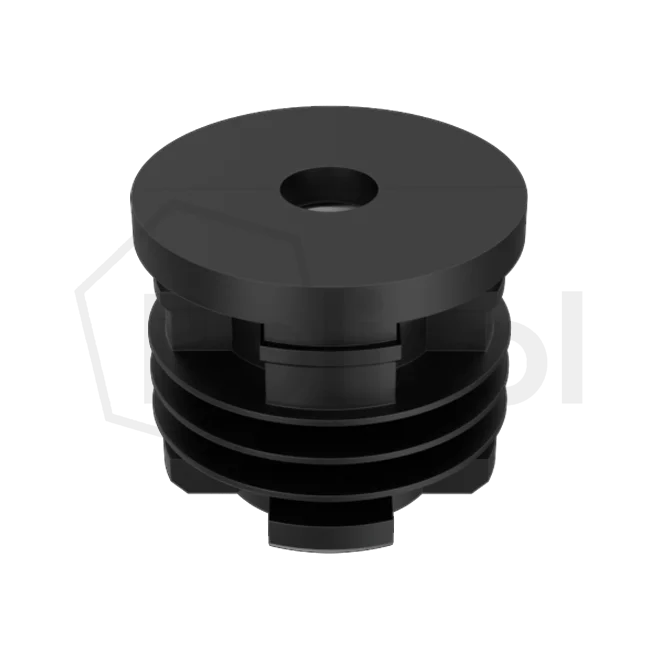 Round ferrule with metal internal thread