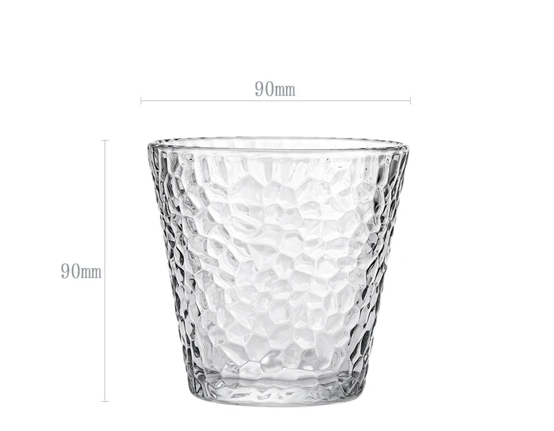 Japanese hammer pattern glass net red INS transparent gold cup household milk breakfast juice cup