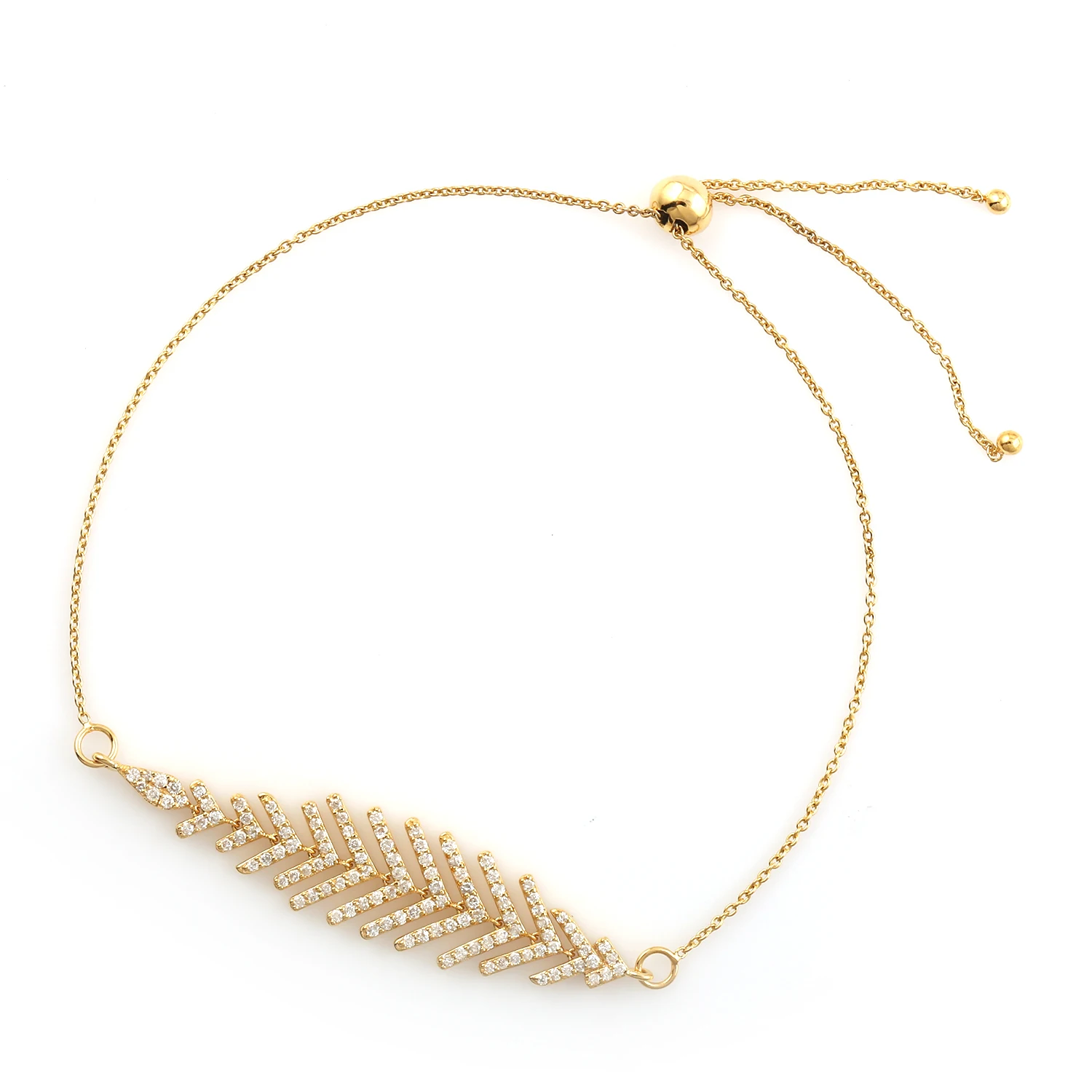 Feather Designs Bracelets Handmade Pave Diamond Jewelry Beautiful Western Diamond Gifts