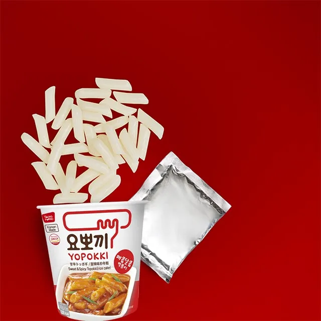 BAGIS 3 YOPOKKI sweet & spicy topokki, ready-to-eat, made in Korea, Korean Food, K-FOOD, Easy to cook/distribute, easy to cook