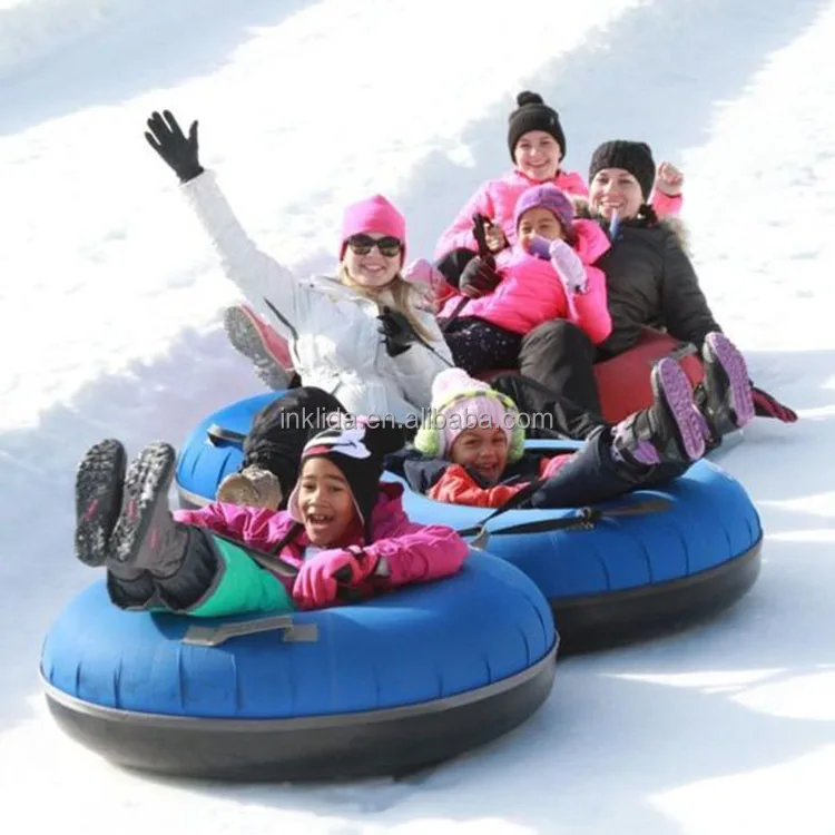 Wholesale Commercial Snow Tubes Outdoor Winter Inflatable Towable Sliding Custom  Snow Tube Tubing Slide Sledge For Sale