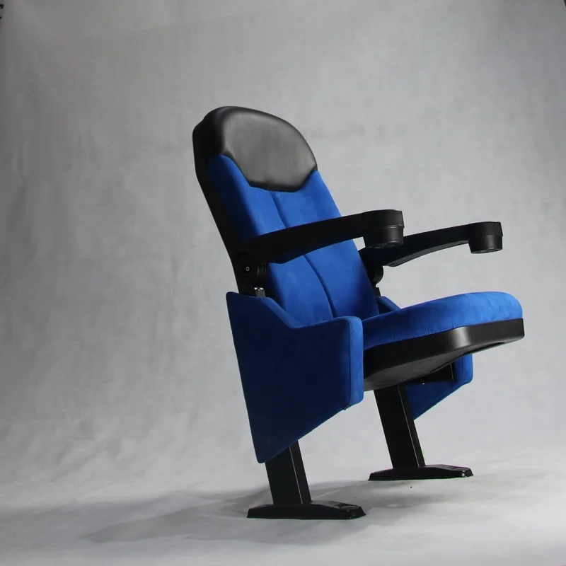 Blue Fabric 3D Movie Cinema Theater Seats With Headrest on Sale