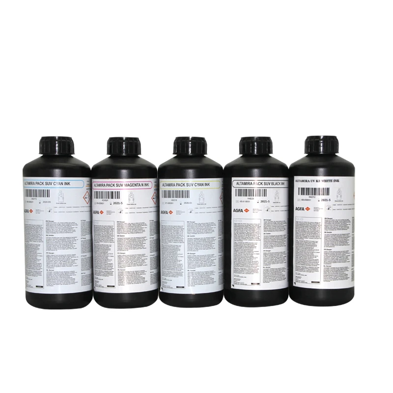 High Quality Agfa UV LED Ink Varnish UV DTF Ink for Ricoh Gen5 Head Inkjet Printer