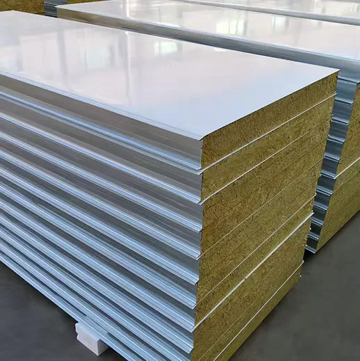 Factory direct supply of rock wool sandwich panels with international certification for fire protection and heat insulation