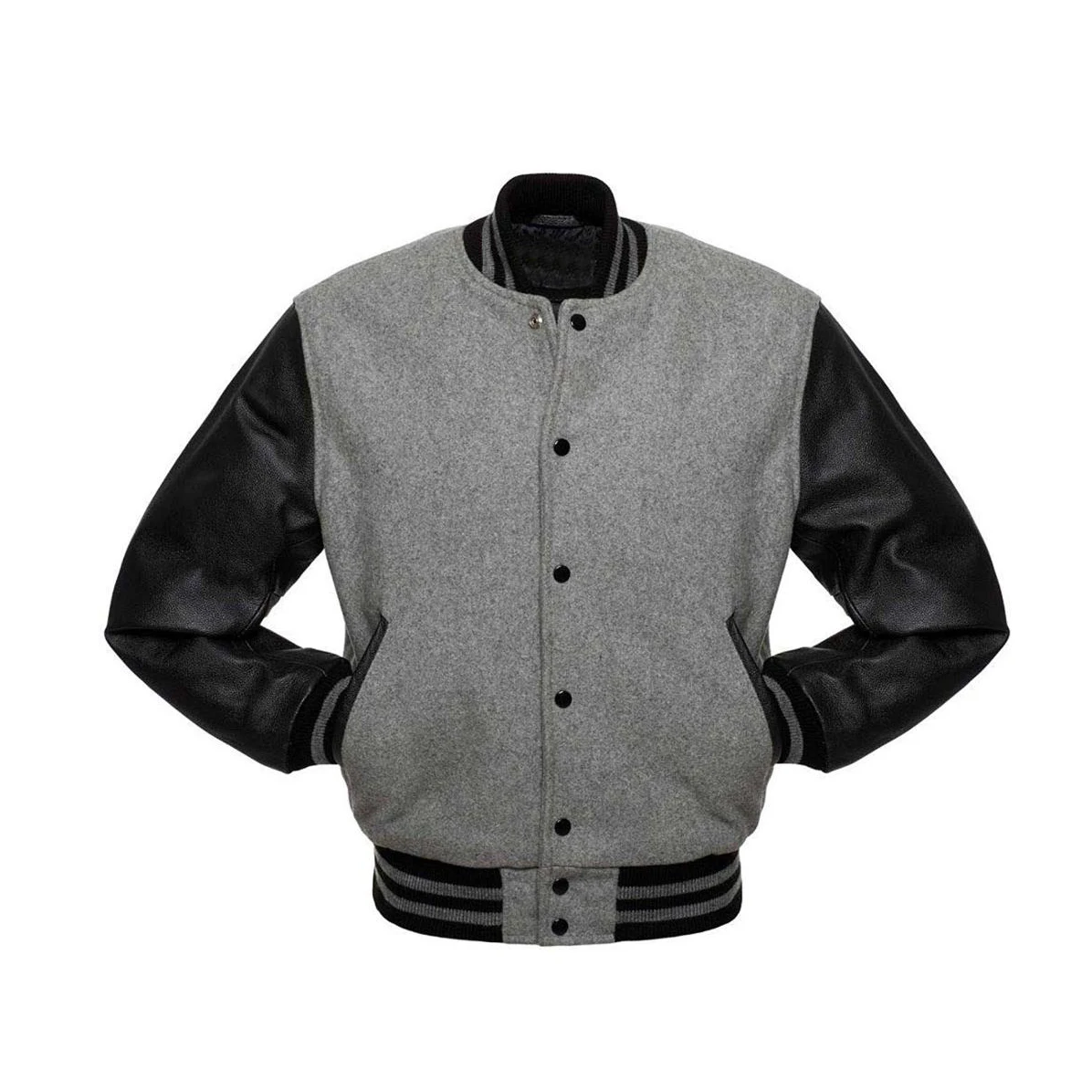 Wholesale Bomber Jacket Men Casual High Quality Stretch Wool Hip Hop Unisex Varsity Jacket Breathable Varsity Jackets