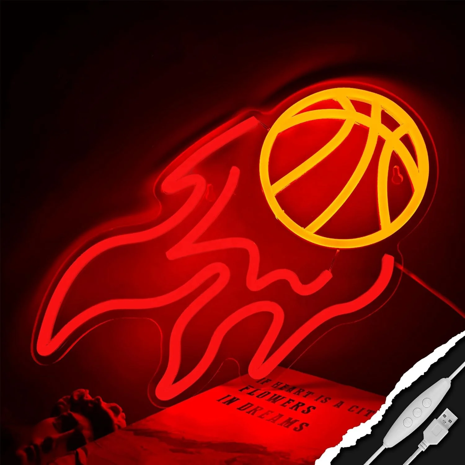 Customizable LED Neon Light Bar Football Neon Sign for Party and Event Decor, Luminous Lettering, and Wall Art