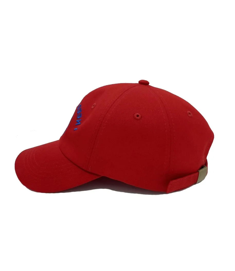 I Need My Space Red Color Embroidered Custom Logo Baseball Hats Curved Brim Adjustable Closures Sport Hats New Arrival Fashion