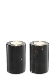 Black Marble Candleholder, Onyx Tealight Holder Black, Luxury Onyx Marble Tealight candleHolder