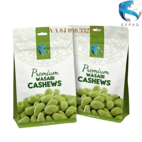 Vegan and gluten-free wasabi cashews - Health-focused snack, perfect for specialty retailers.
