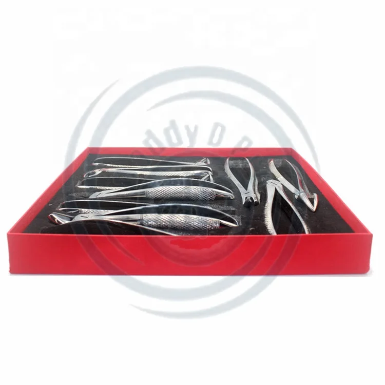 Pliers Laboratory Dental Extracting Forceps Set of 10pcs Stainless Steel Dental Instruments Dental Pliers for Dentist with Tool