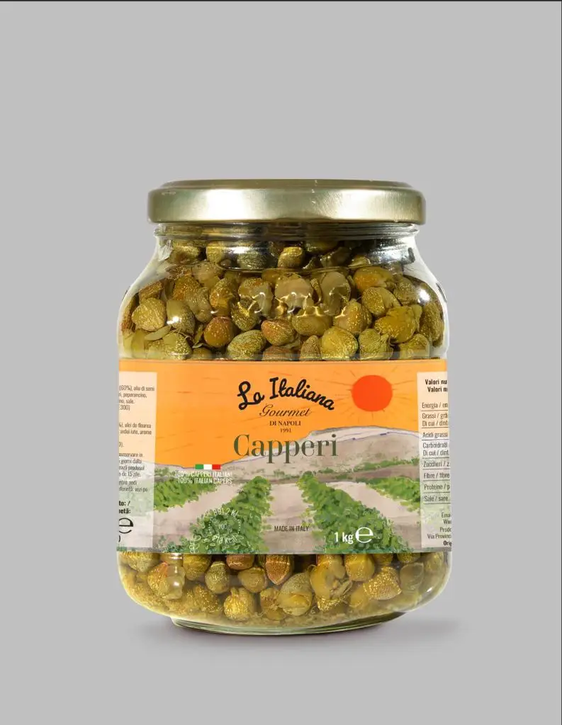 Итальянское производство продукты для овощей консервированные 1 кг укупорочки в уксус «La Lacrimella» упакованные