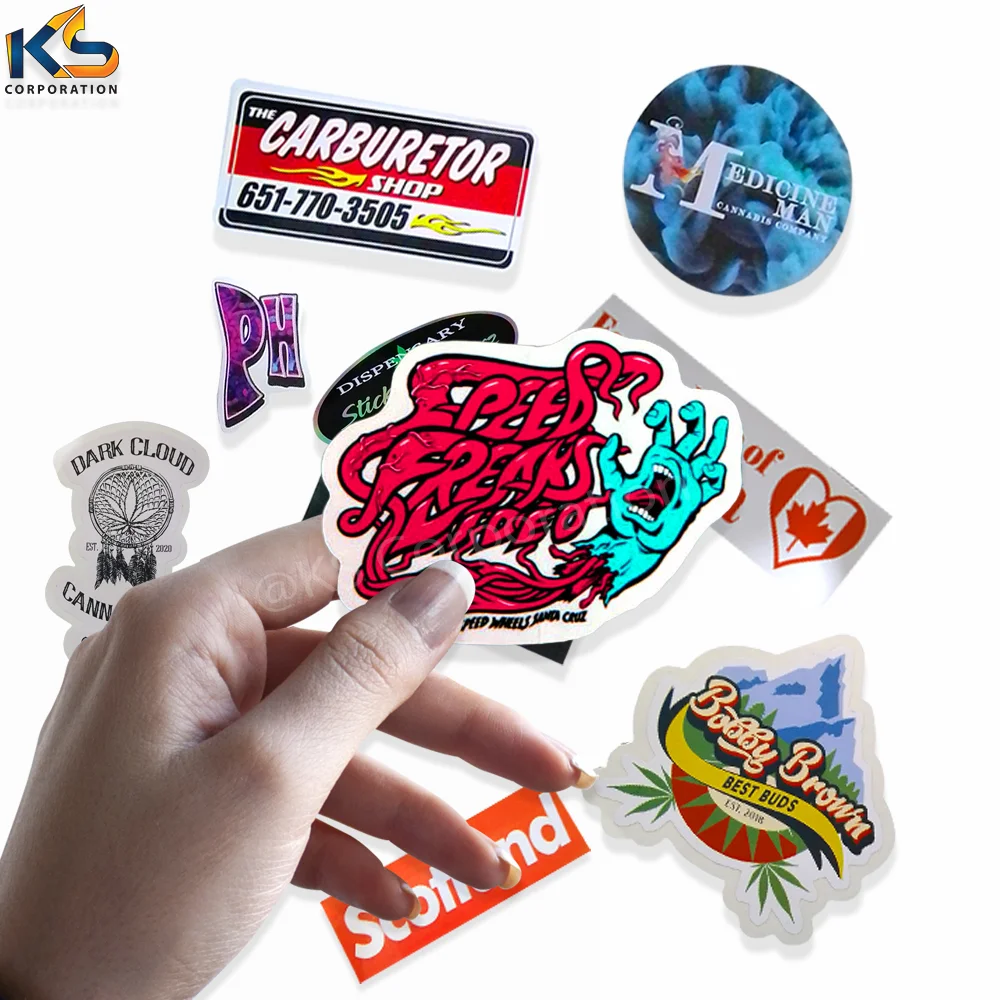 Customized Design full color vinyl sticker die cut Outdoor Waterproof Car Windows Bikes stickers