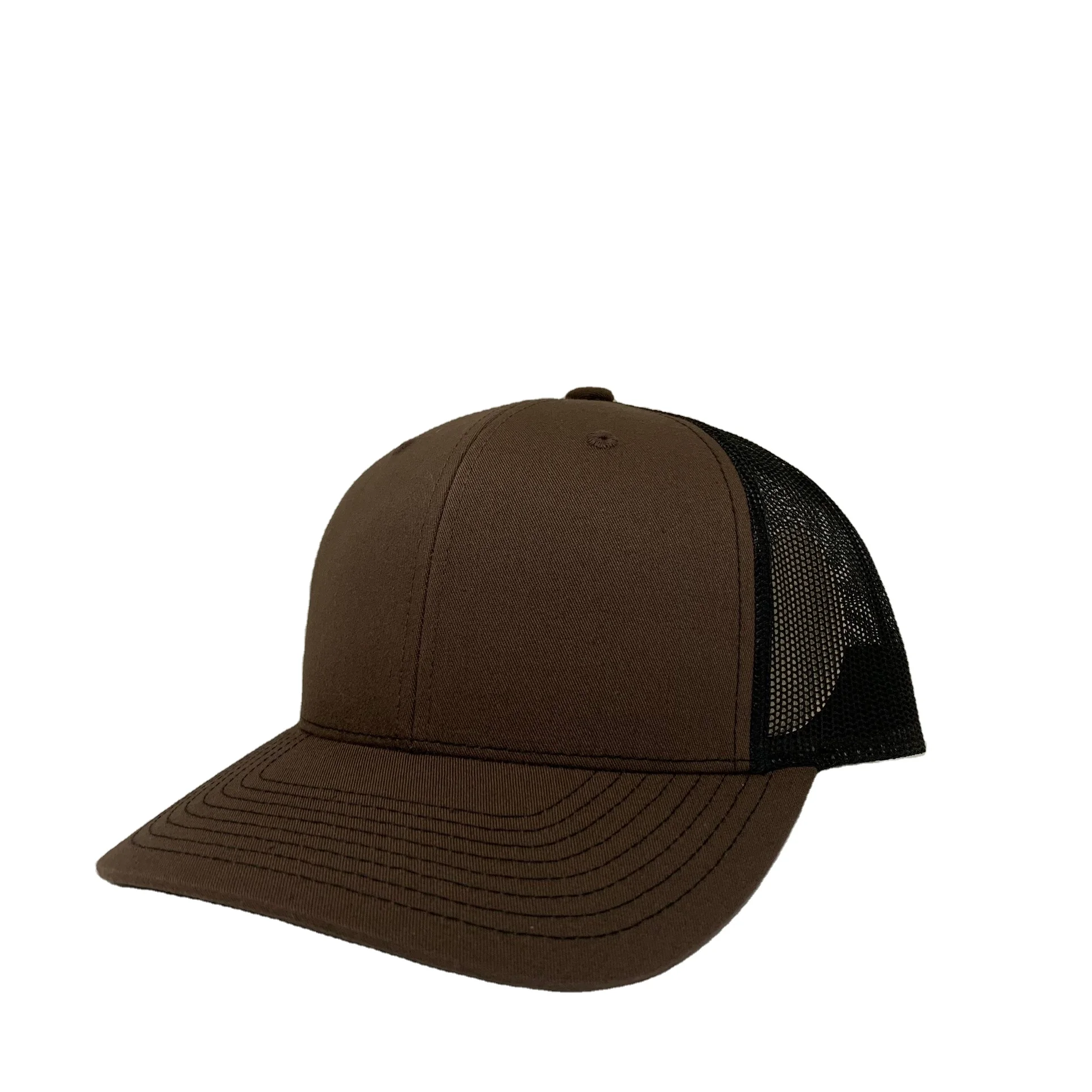 Wholesale Plain Brown Trucker Hat Back Mesh High Quality Richardson 112 Trucker Cap Multiple Color Made in Factory Vietnam