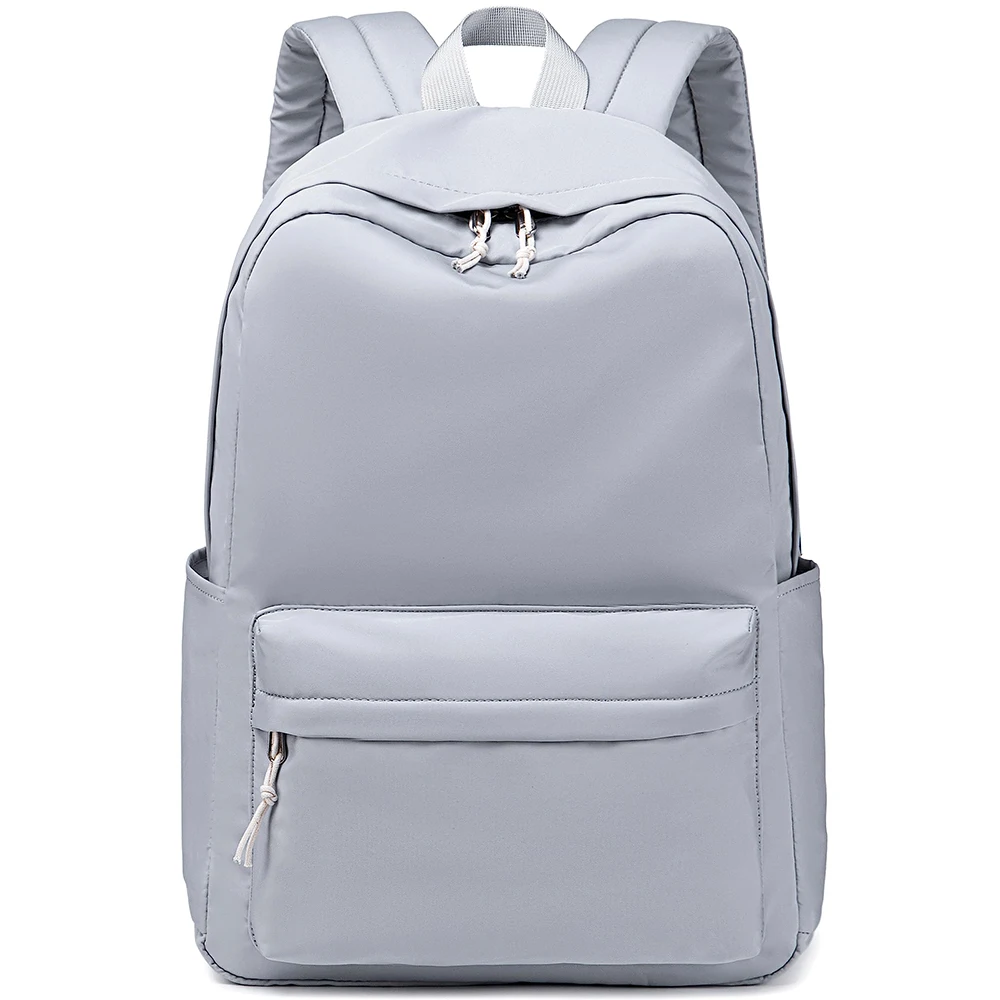 Nylon Fabric Private Label Small Backpack for Everyday Lightweight School Bag Solid and Soft School Bags