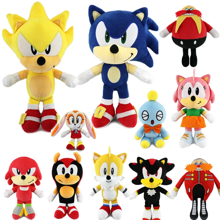 YIWU ALLSHINE Newest Super Sonic Plush Doll Stuffed Anime Sonic Hedgehog Action Figure Toy Peluches Gold Sonic