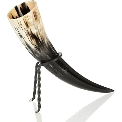 Premium Quality Natural Craft Premium Viking drinking Horn Great for Beer Mead and Special Occasions Available in Custom Size