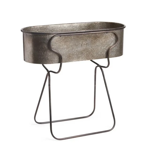 Luxury Garden Metal Flower Bucket Unique style metal planter pot Stainless Steel Flower Pot With Handle