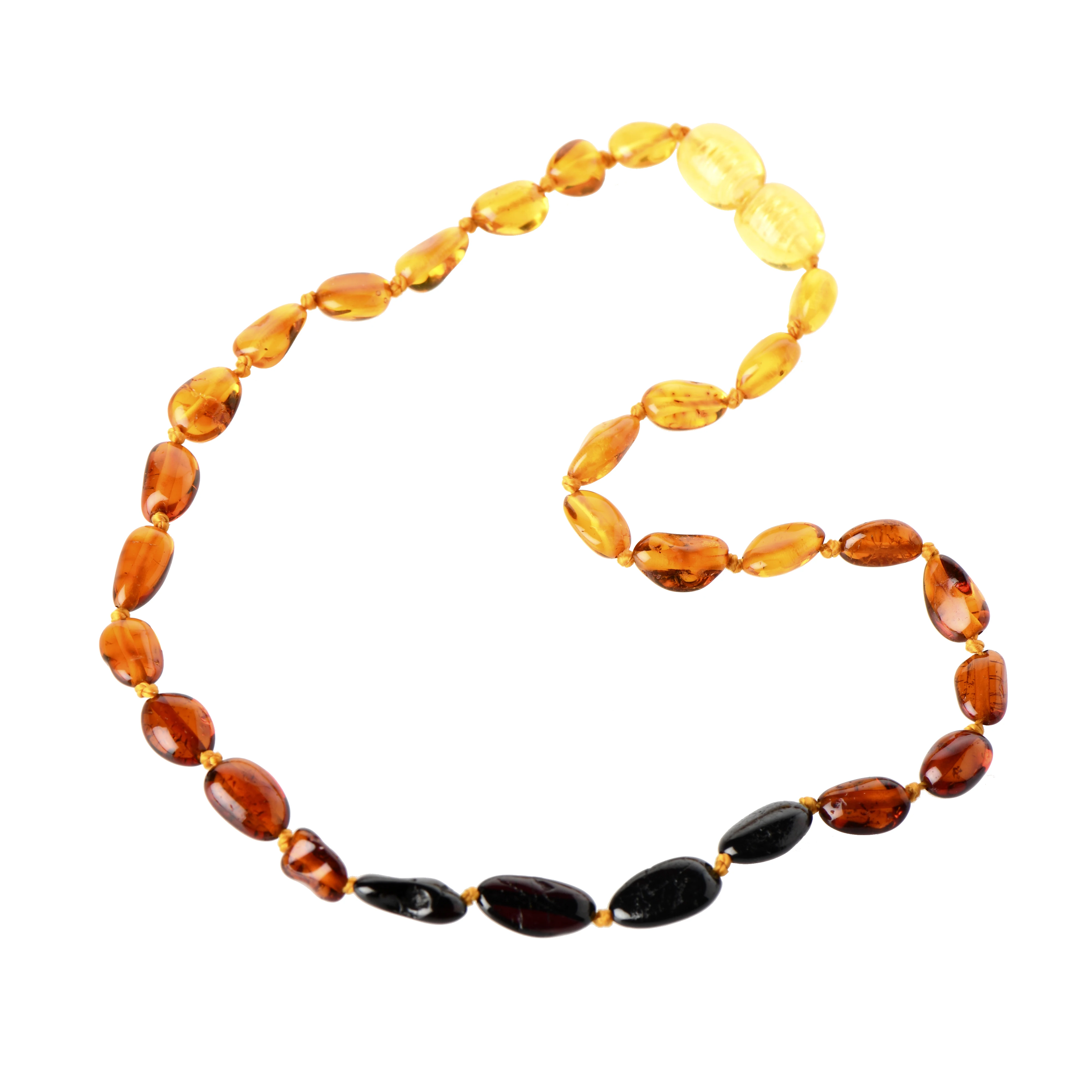 Rainbow Olive Polished Amber Beads Necklace for All Ages All Lengths Healing Baltic Amber Necklace