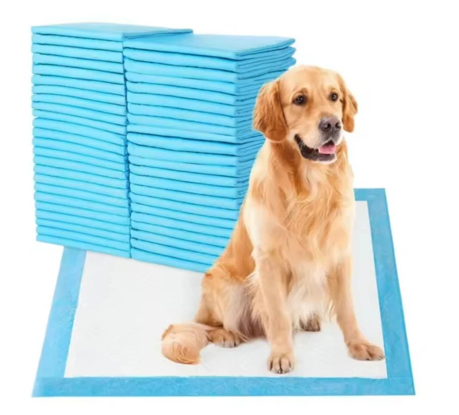 Disposable Waterproof Dog Training Pee Mat Puppy Pee Pads OEM High Absorbency Soft Disposable Pet Puppy Training Pad Dog Pad