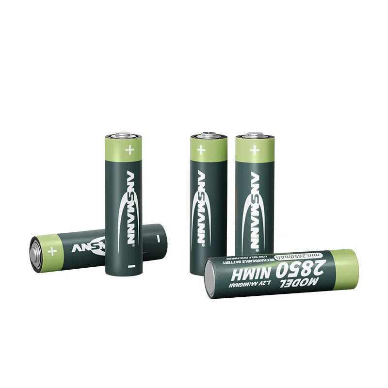 Ansmann premium quality 2pcs pack rechargeable 1.2v nimh battery 2850mAh AA rechargeable battery
