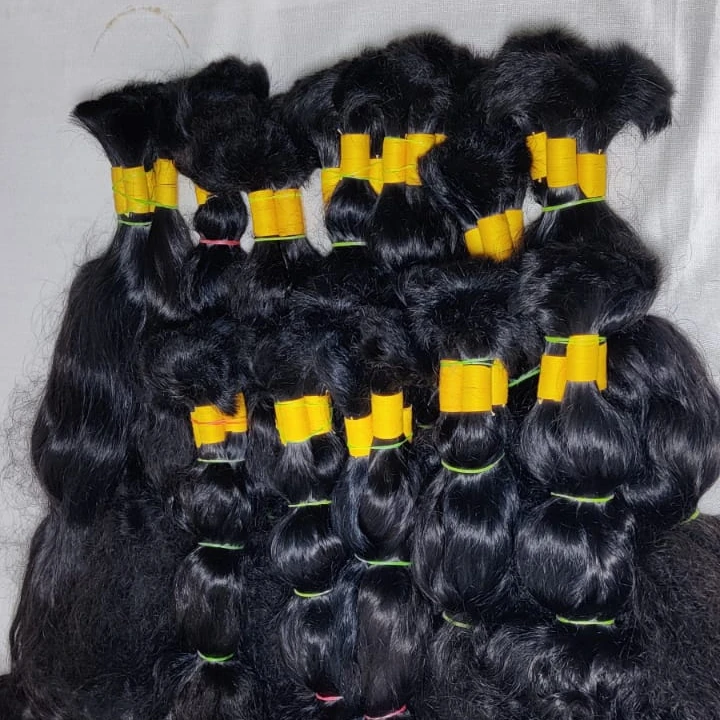 Unprocessed Natural Indian Remy Virgin Human Hair Weft 100% Temple Hair Raw Hair Extensions Wholesale Price