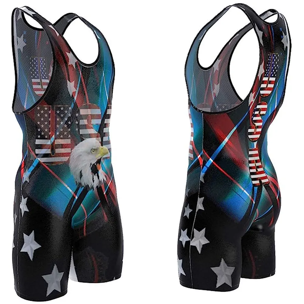 Custom Wholesale Plus Size Adults Youth Wrestling-uniform Powerlifting Custom Tights Clothes Wrestling Singlets