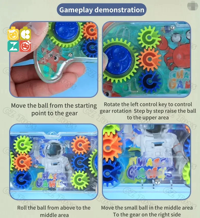 Amazons Hot Sale labyrinth transparency Hands-on game Toys Colorful Gaming Gear Puzzle Maze Educational Toys for kids
