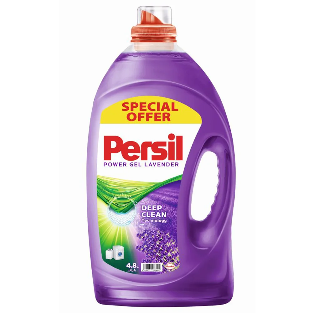 For Persil Gel Detergent Liquid 4,8 lt & 2,5 lt for Clothes all kinds Henkel Products