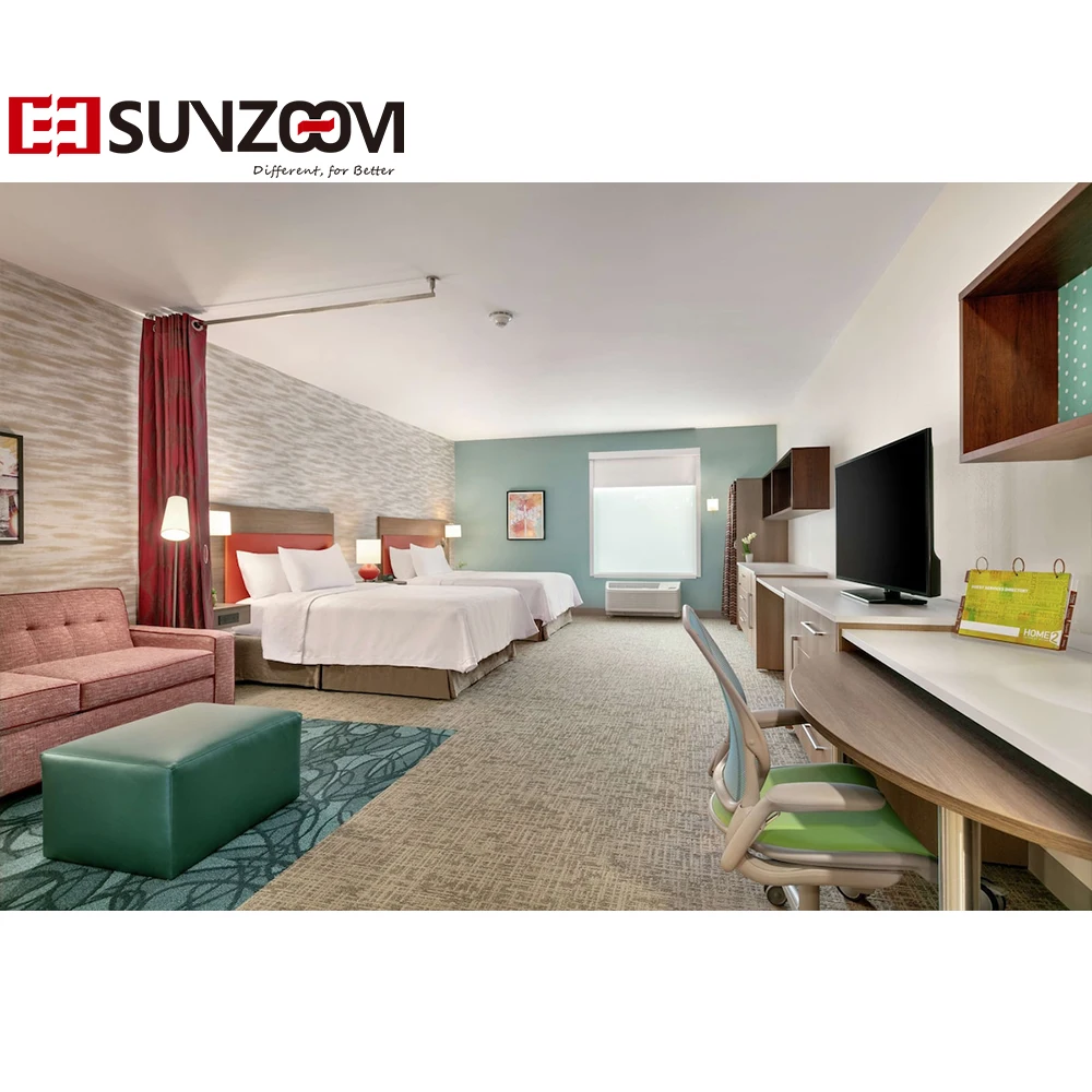 Home 2 By Hilton luxury modern mdf hotel bedroom furniture for sale