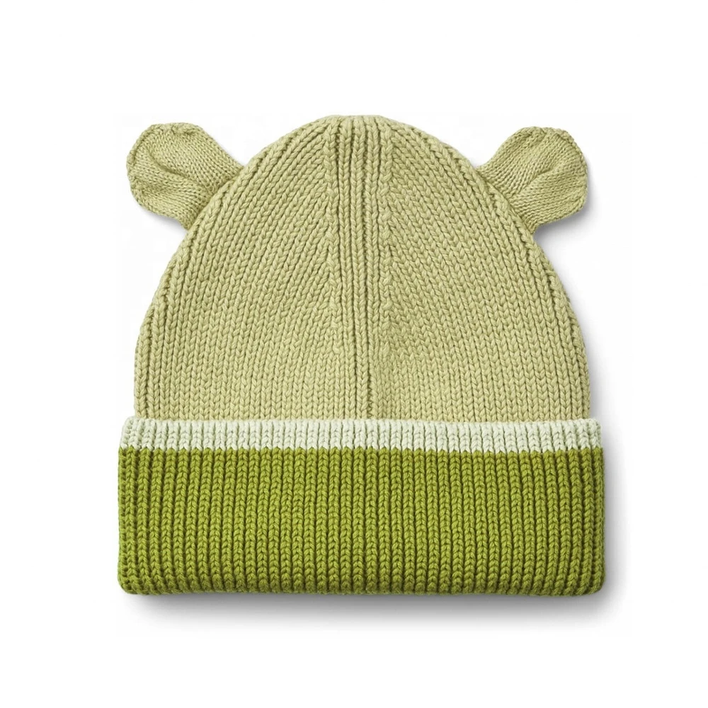 New Arrival 2024 Bear Ear Cute Beanies for Girls Custom Logo High Quality Winter Warm Knitted Women Beanie Hats OEM Serviced