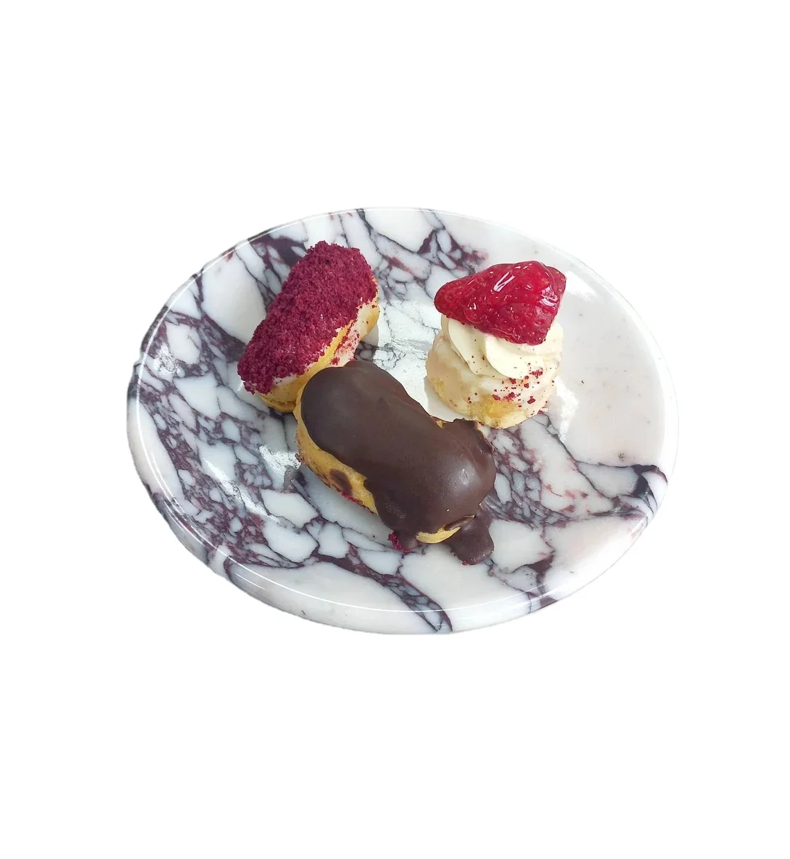 Elegant marble plate, Marble Round Plate, Stone Marble Plate