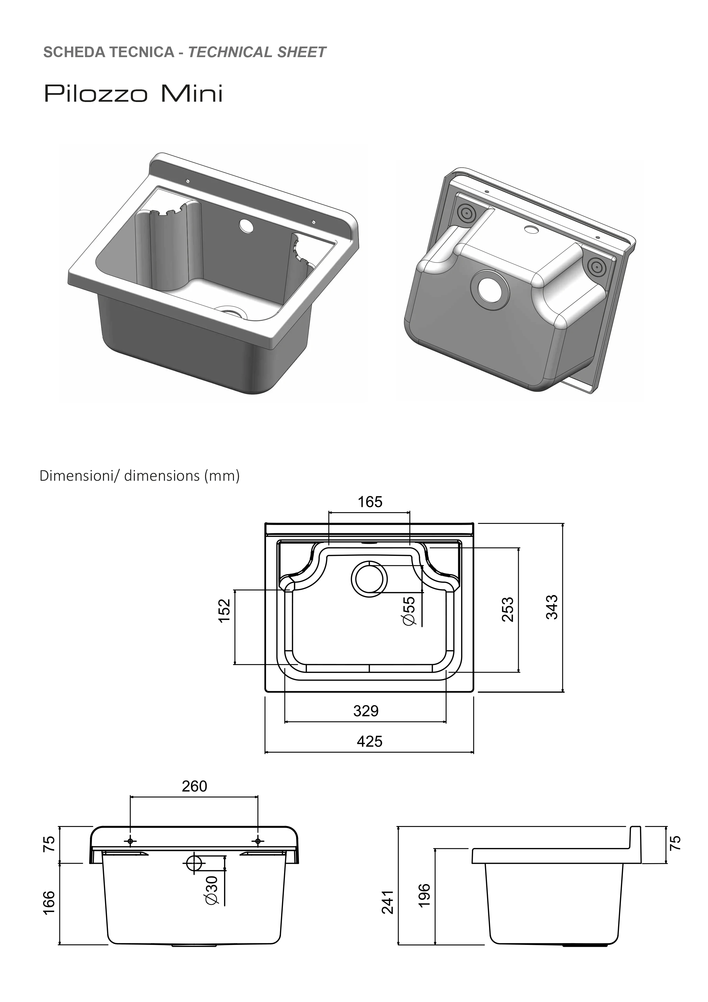 Italy Hot Selling Durable Plastic Utility Sink for Kitchen Cost-Effective with Drain and Overflow Function PP Plastic Garden Use