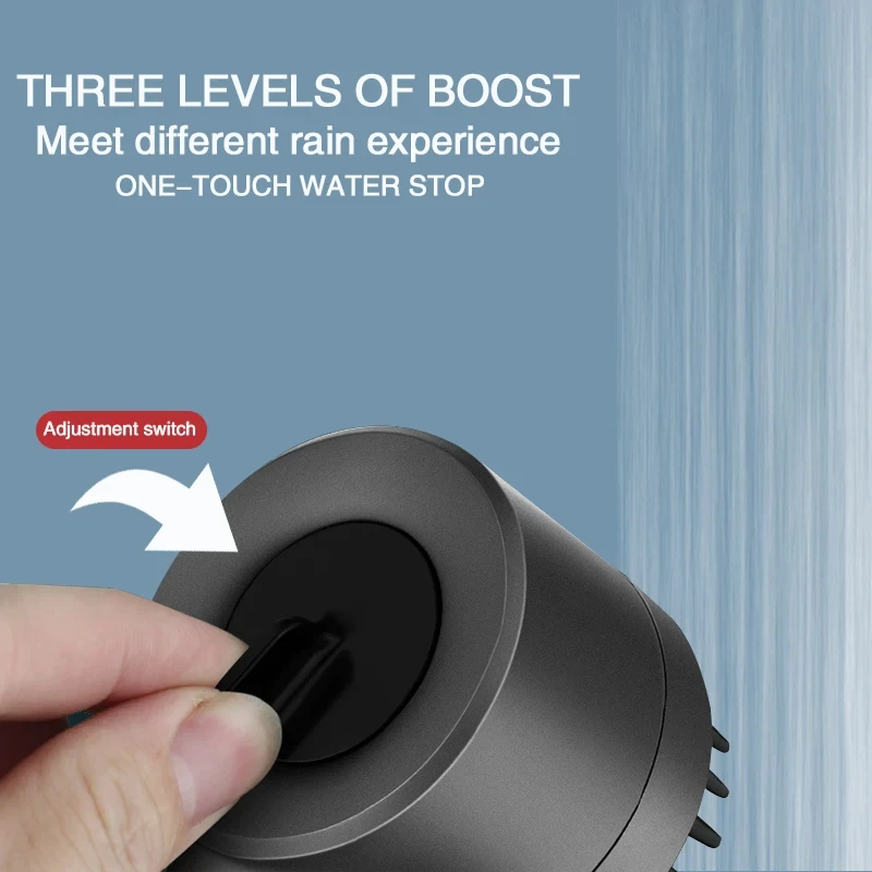 ABS Rainfall High Pressure Massage Brush Adjustable Water Pressure Removable small Filter Handheld Shower Head showers Sprayer