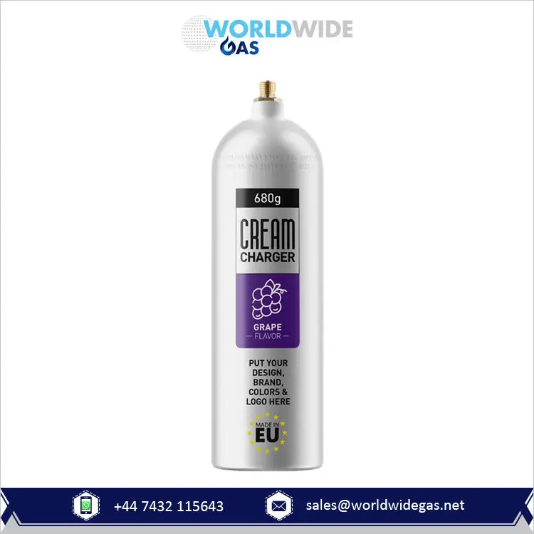 Best Quality Made in Europe 680g Nitrous  Aluminum Cylinders Banana  Flavor deluxe cream charger Ready for Quick Delivery