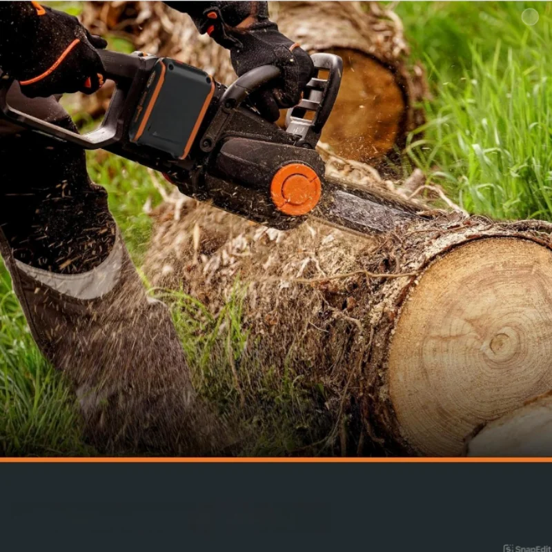 HOT DEAL High-Powered Electric Chainsaw with Brushless Motor, Auto Lubrication, and 28-Inch Cutting Capacity